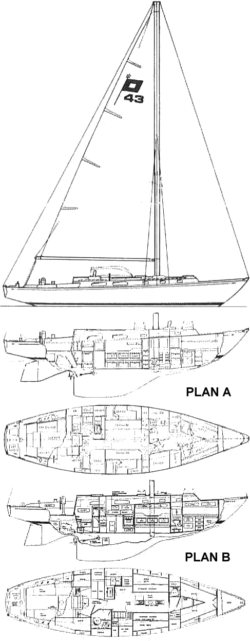 Drawing of Pearson 43