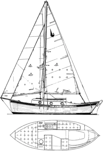 Drawing of Pacific Seacraft 25