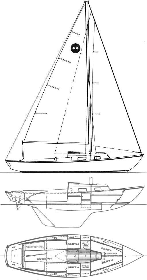 Drawing of O'Day  Outlaw 26