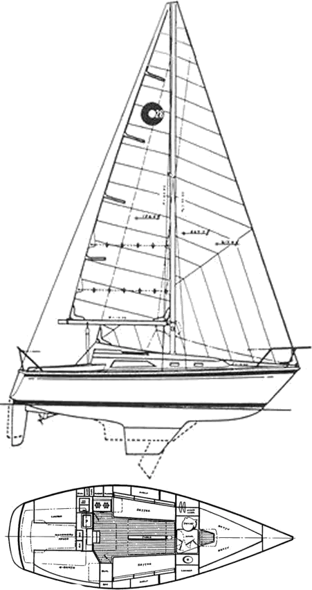 Drawing of O'Day 28