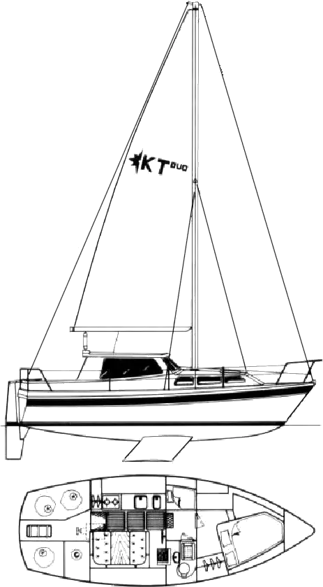 Drawing of Westerly Konsort 29 Duo