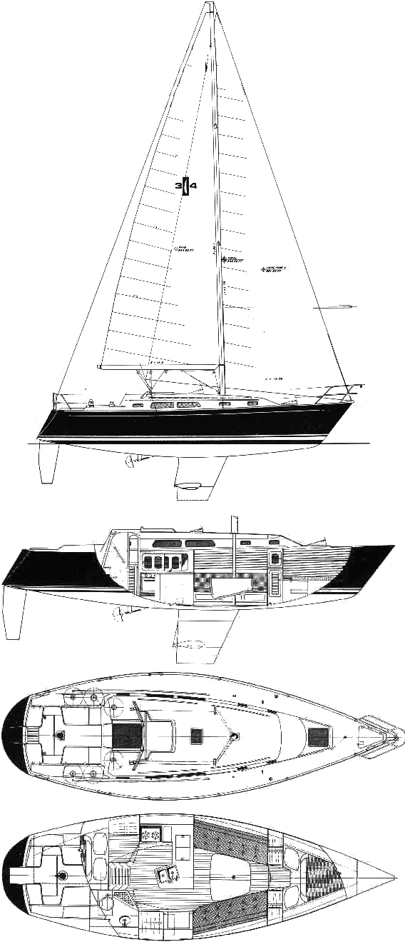 Drawing of Islander 34-2
