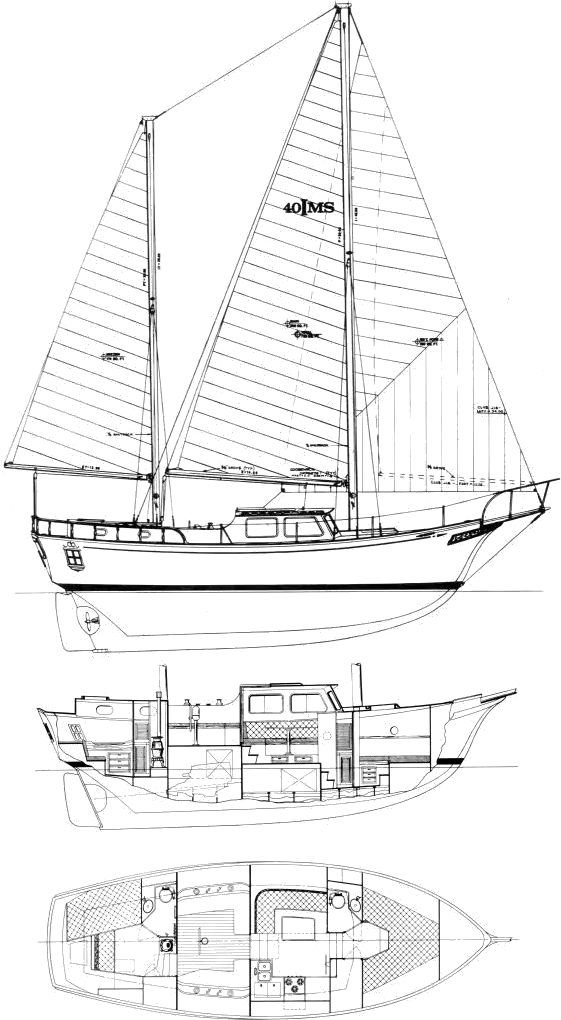 Drawing of Islander 40 MS