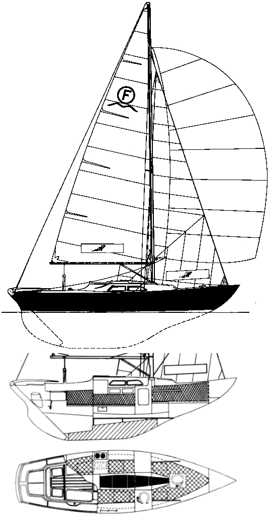 Drawing of International Folkboat