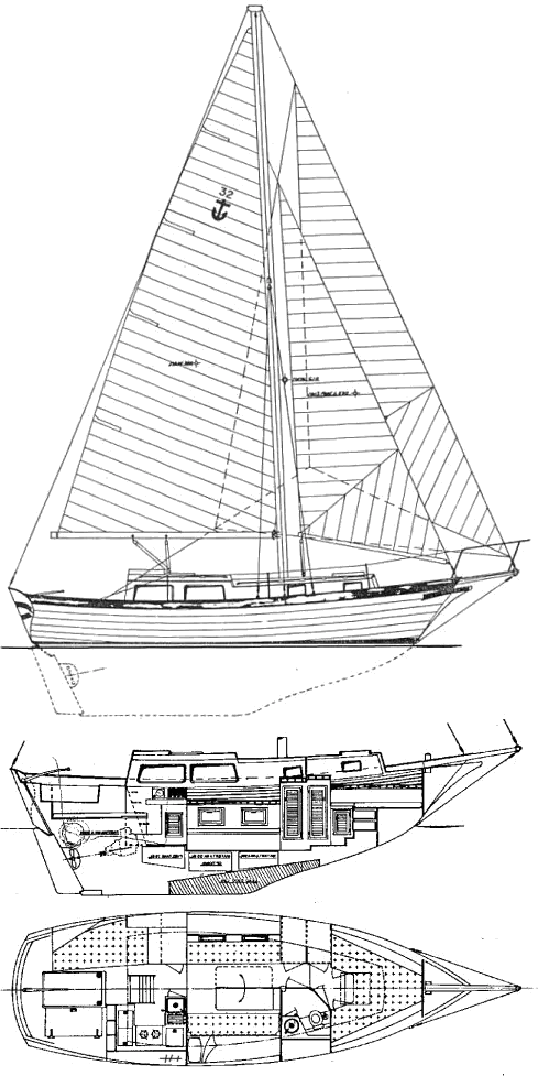 Drawing of Downeaster 32