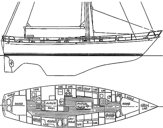 Drawing of Spindrift 46