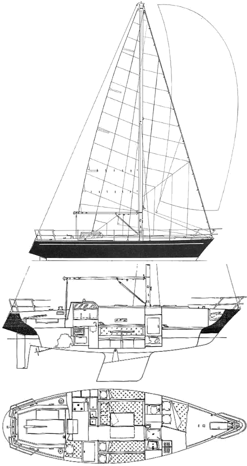Drawing of Dufour 35