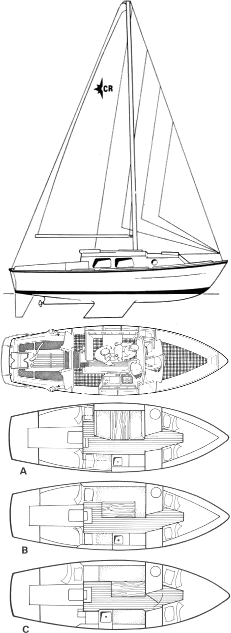 Drawing of Westerly Centaur 26