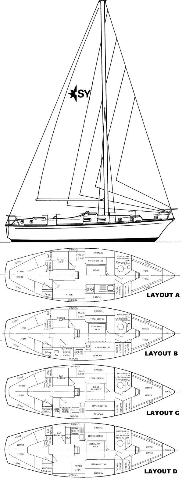 Drawing of Westerly Solway 36