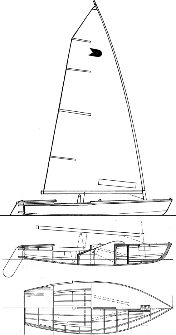 Drawing of OK Dinghy