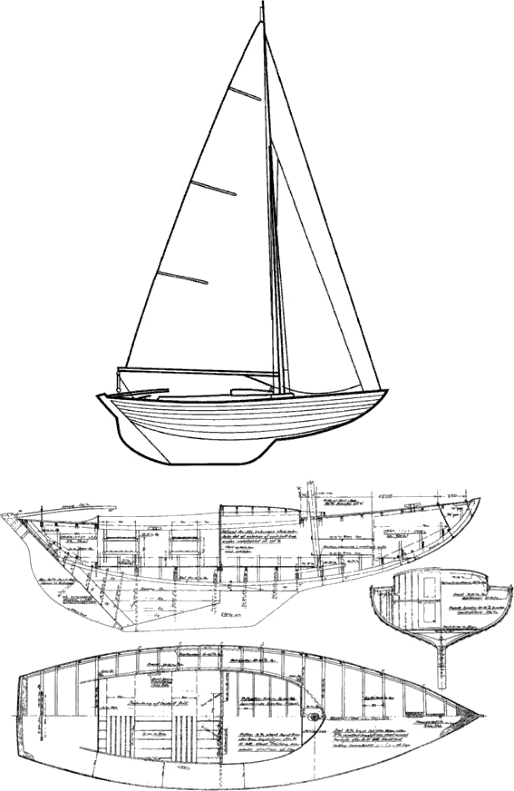 Drawing of Junior Folkboat