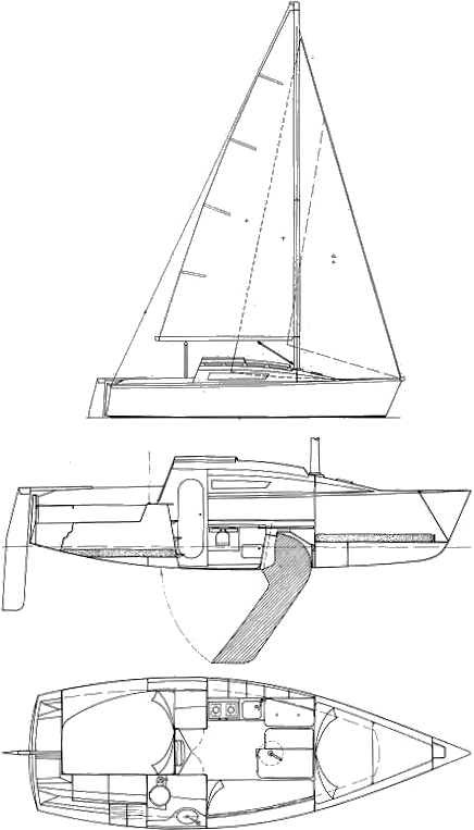 Drawing of Beneteau First 24