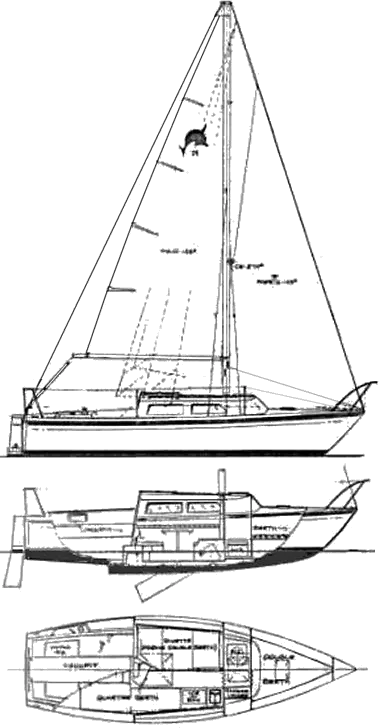 Drawing of Helms Dolphin 25