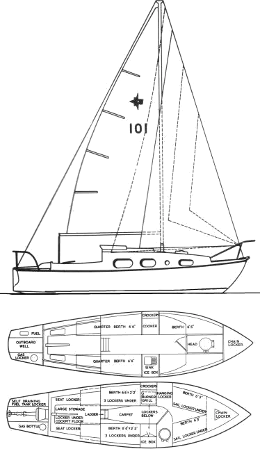 Drawing of Westerly Windrush 25