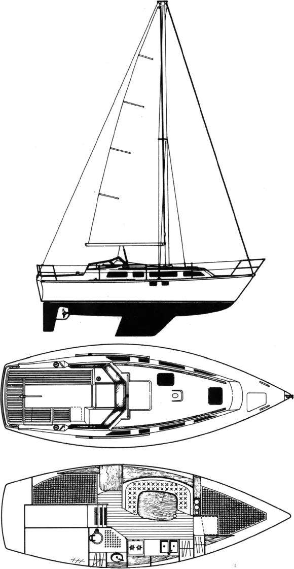 Drawing of Beneteau Idylle 8.80