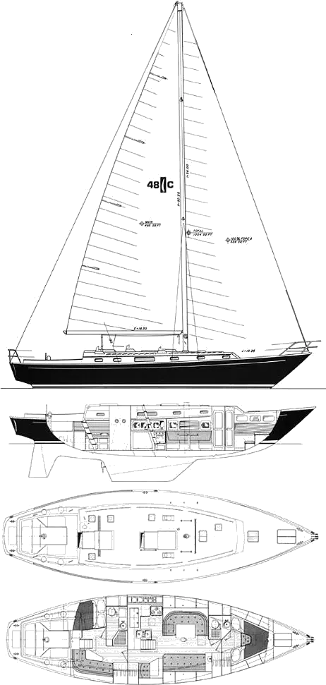 Drawing of Islander 48C