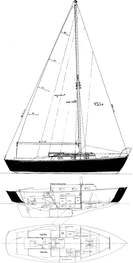 Drawing of Dolphin 24 (S&S)