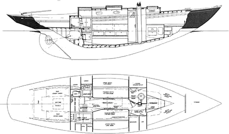Drawing of Gulfstream 36 (S&S)