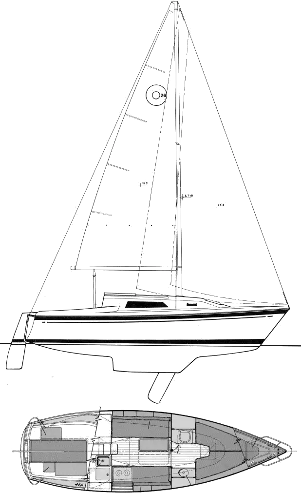Drawing of O'Day 26