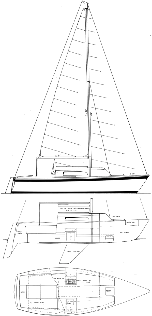 Drawing of Spacesailer 22