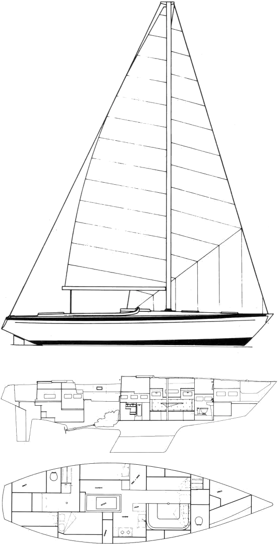 Drawing of Dufour 41