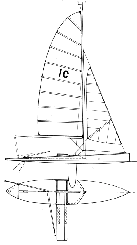 Drawing of International 10 SQ Meter Canoe