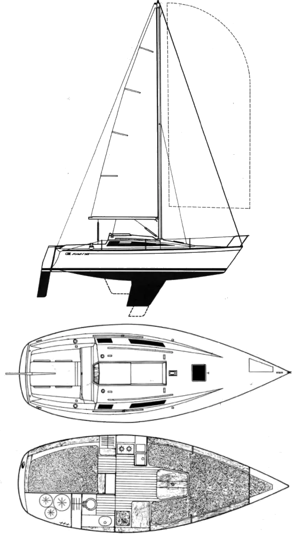 Drawing of Beneteau First 26