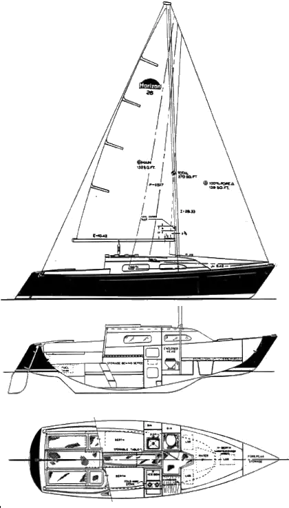 26' columbia sailboat