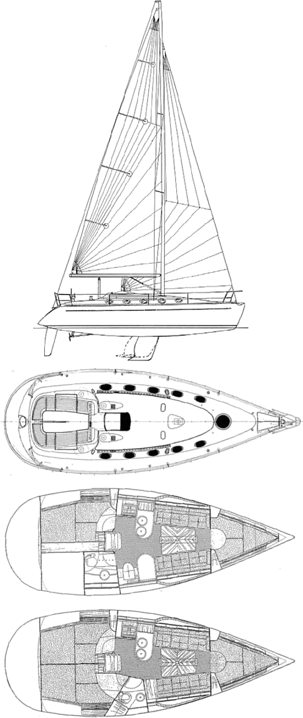 Drawing of Beneteau First 35S7
