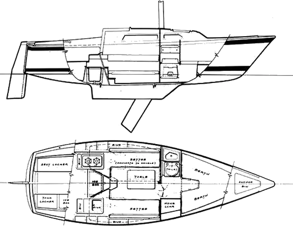Drawing of O'Day 23-2
