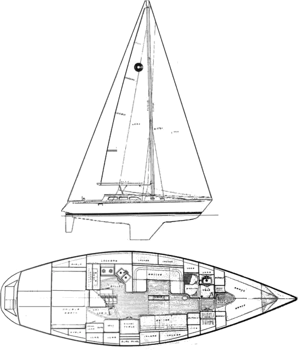 Drawing of O'Day 40