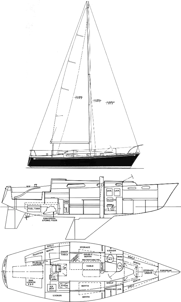Drawing of Pearson 10M
