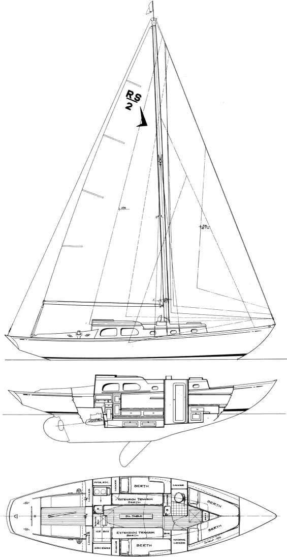 Drawing of Swiftsure 33 (Rhodes)