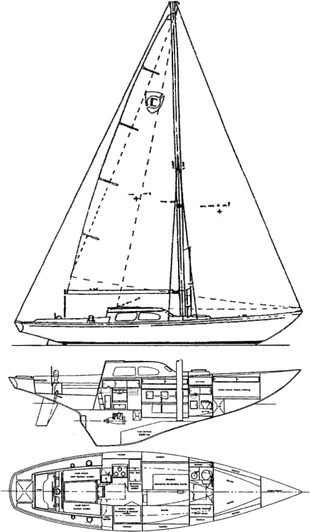 Drawing of Columbia 39 Constellation