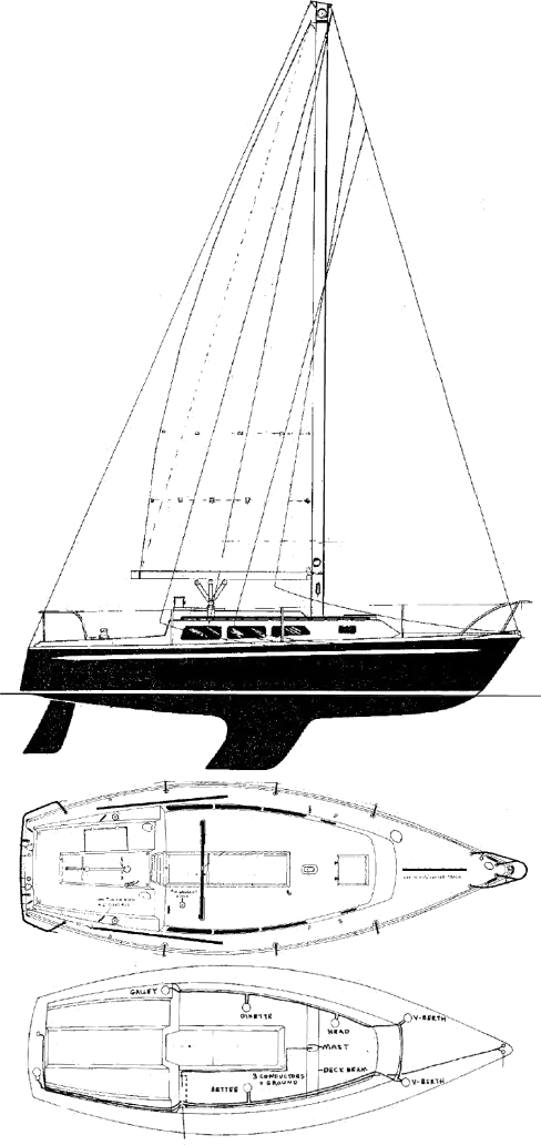 Drawing of Newport 30-2