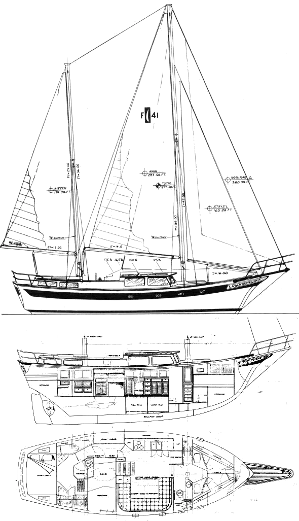 Drawing of Islander Freeport 41
