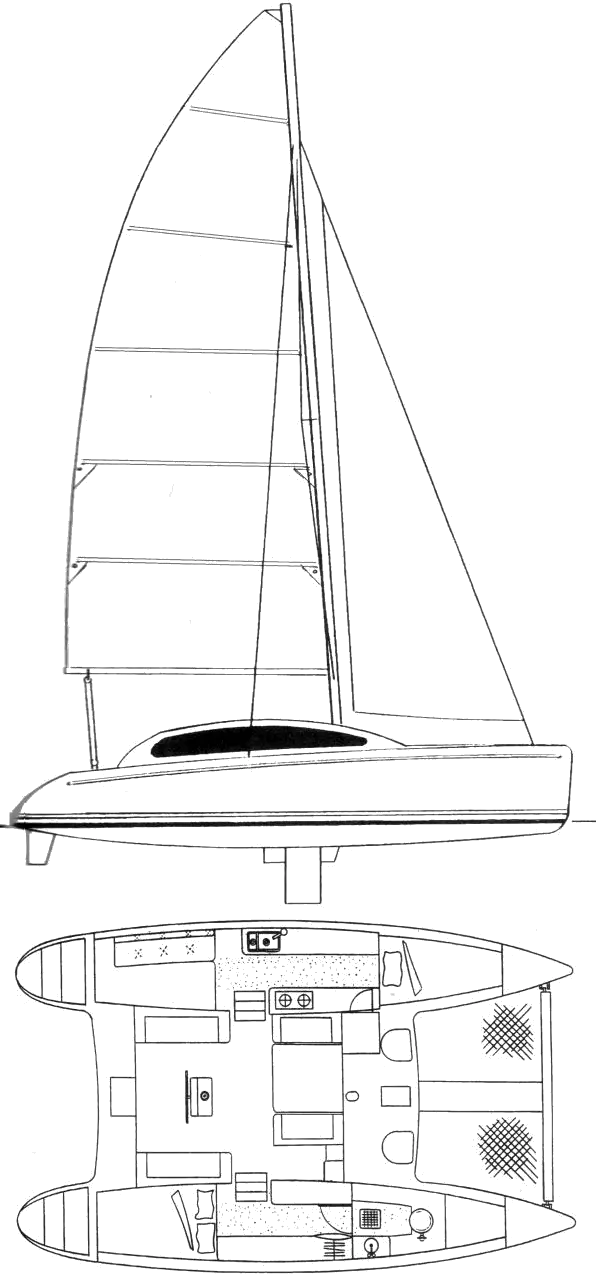 Drawing of Maine Cat 30