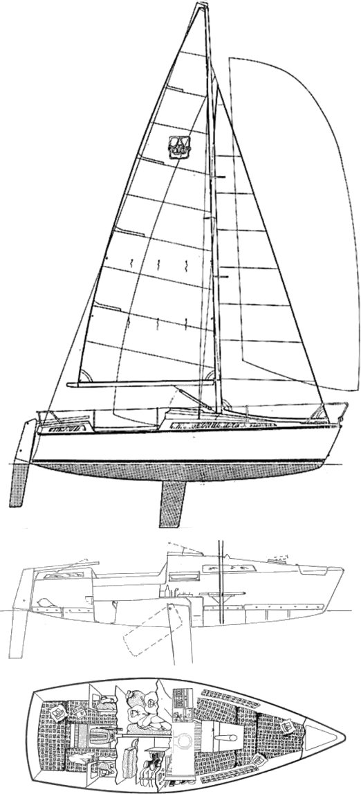 Drawing of Dufour T7