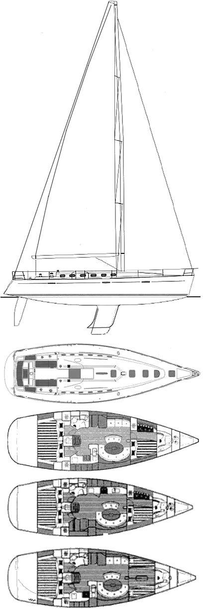 Drawing of Beneteau First 47.7