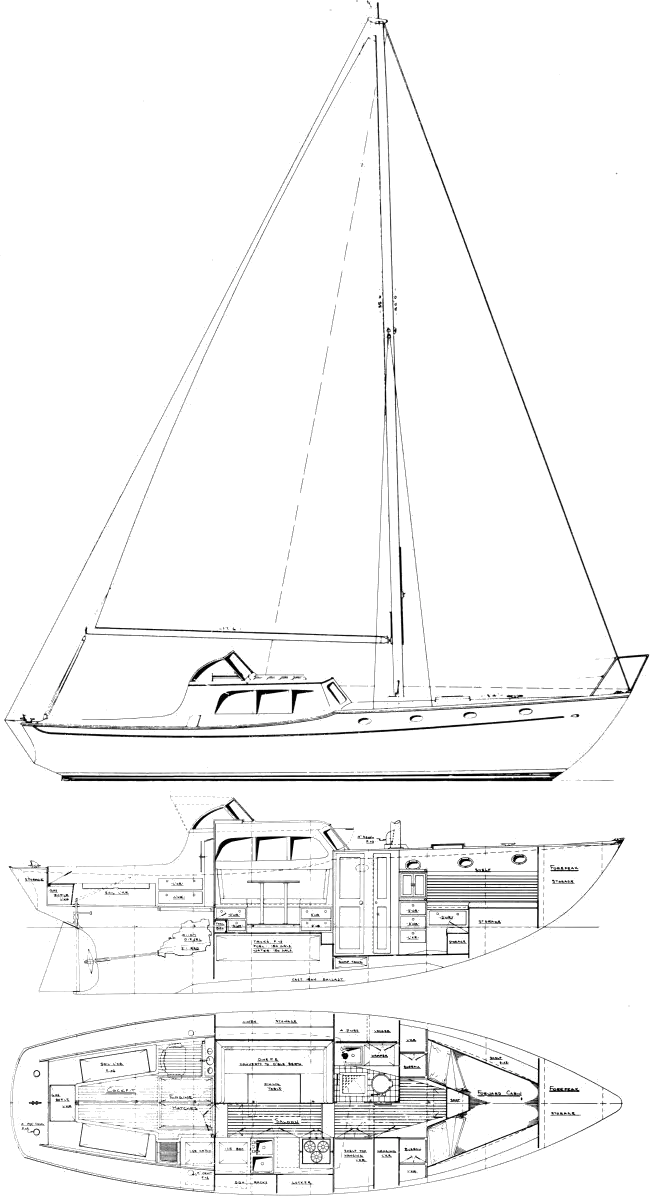 Drawing of Cruisemaster 37
