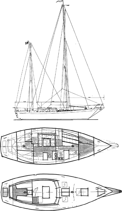Drawing of Eastwind 44