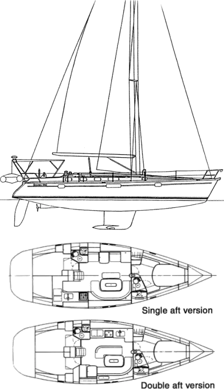 Drawing of Beneteau Oceanis 440