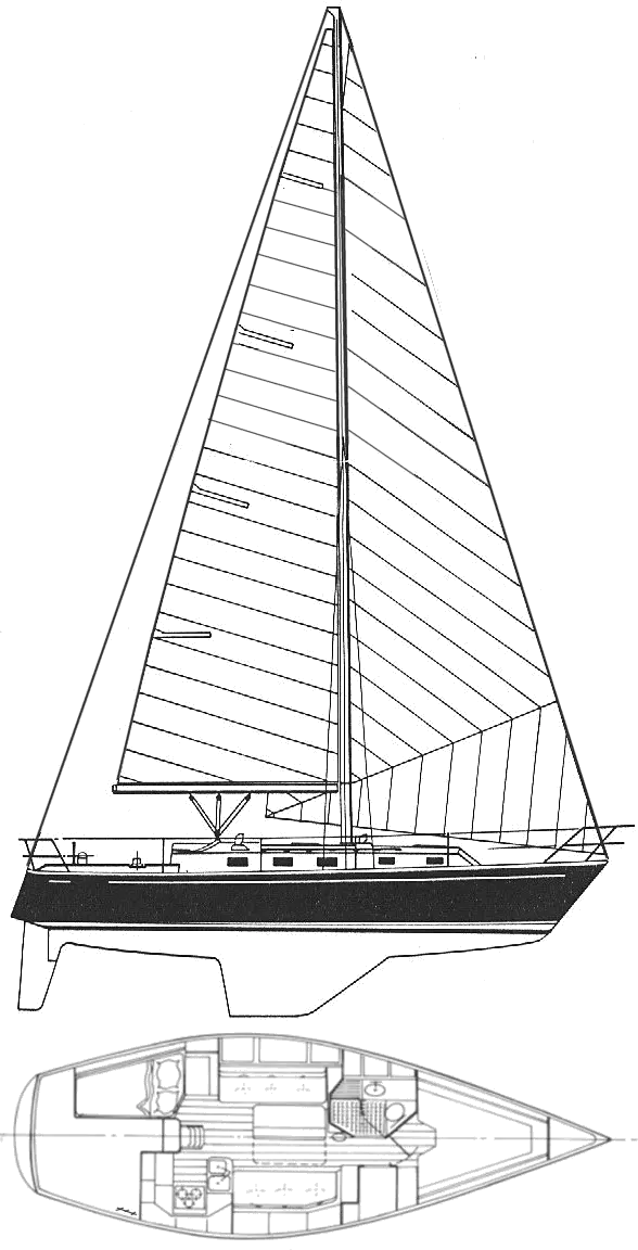 Drawing of Endeavour 35