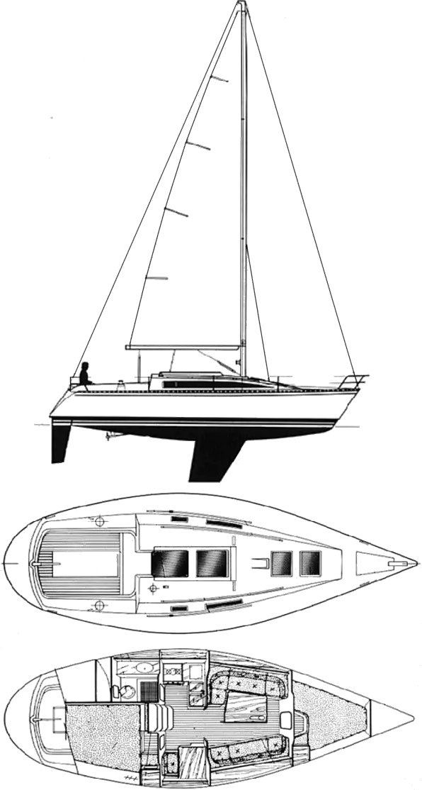 Drawing of Beneteau First 325