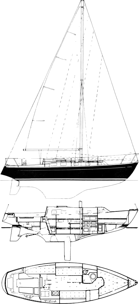 Drawing of Endeavour 32 CB
