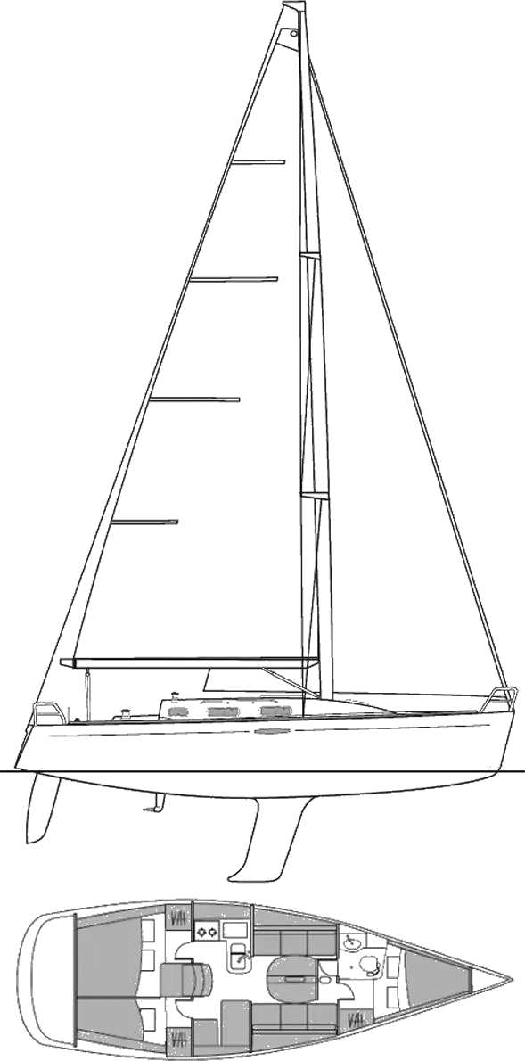 Drawing of Beneteau First 36.7