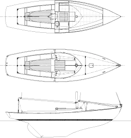 Drawing of Alerion 26 (Carrol Marine)