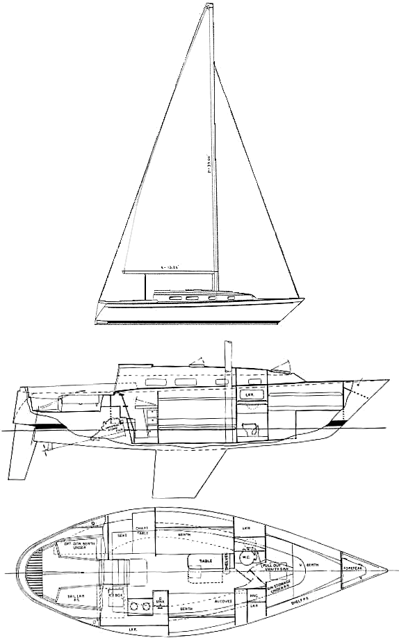 Drawing of Pearson 31
