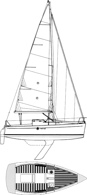 Drawing of Beneteau First 211