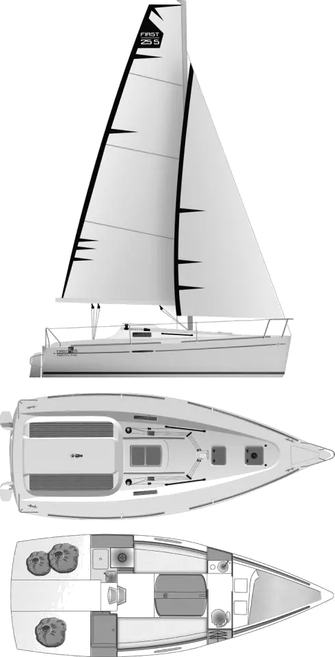 Drawing of Beneteau First 25S